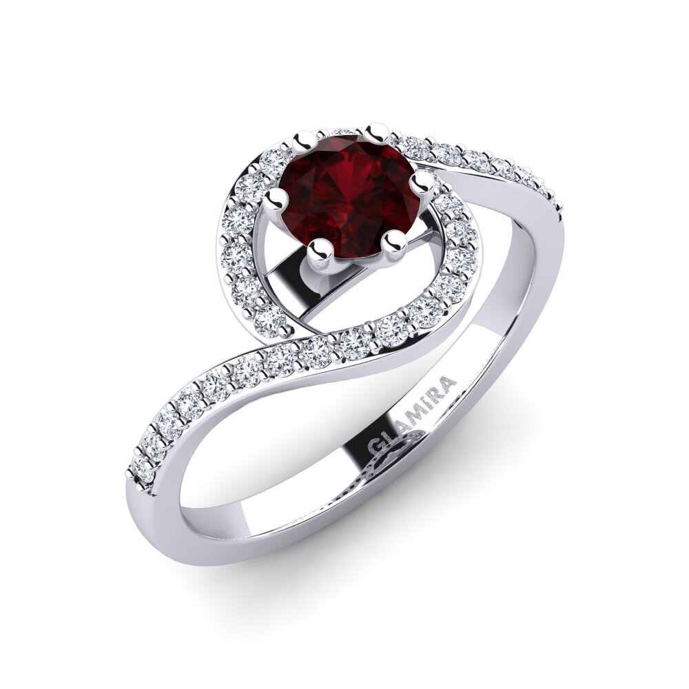 Garnet Engagement Ring Cassia