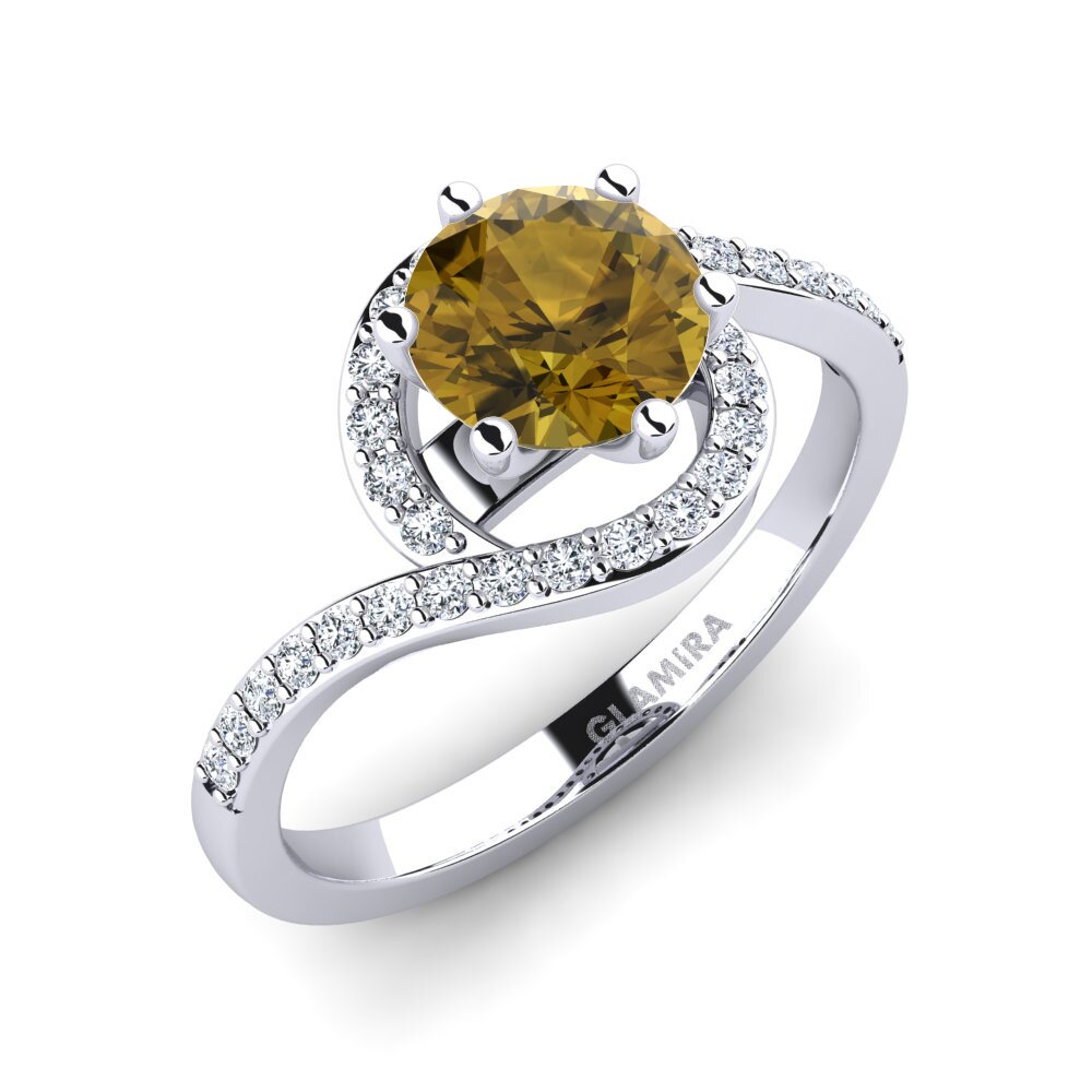 Brown Zircon Engagement Ring Cassia 1.0 crt