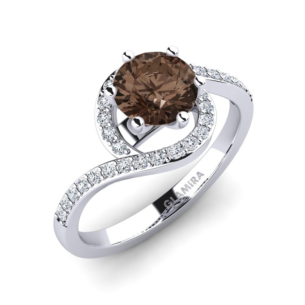 Smoky Quartz Engagement Ring Cassia 1.0 crt