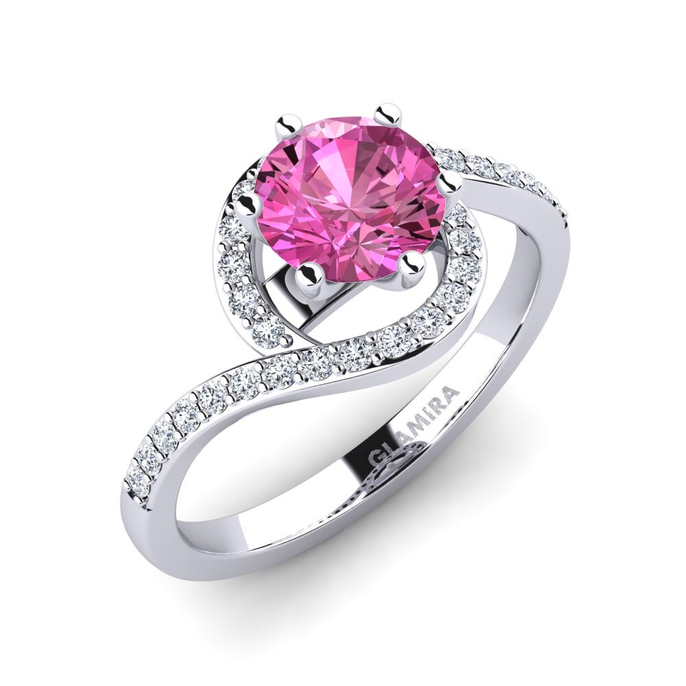 Pink Topaz Engagement Ring Cassia 1.0 crt