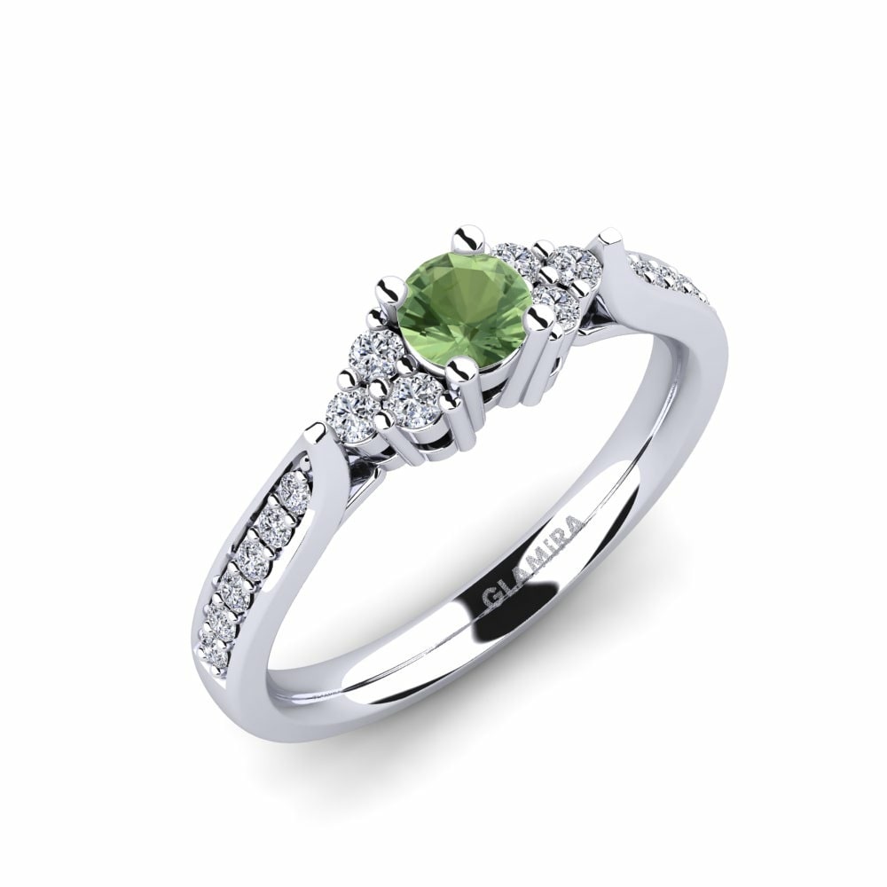 Zelený Zafír Zásnubný prsteň Cassidy