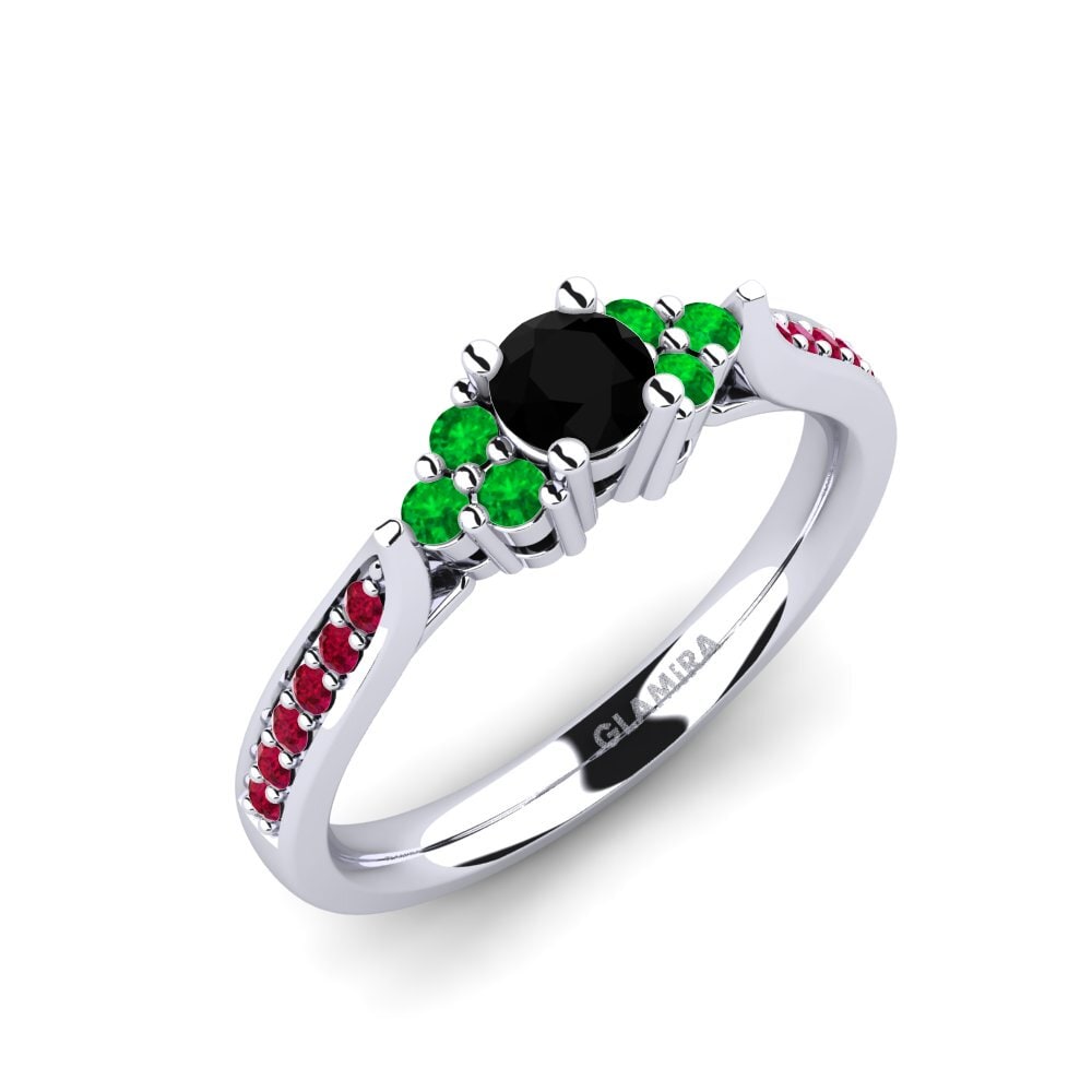Diamante Negro Anillo de compromiso Cassidy