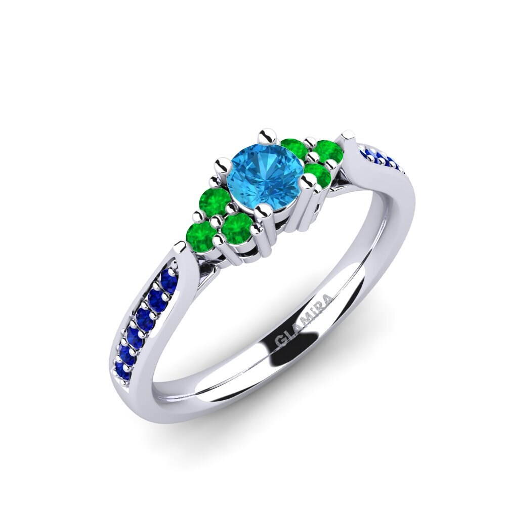 ブルートパーズ エンゲージリング Cassidy