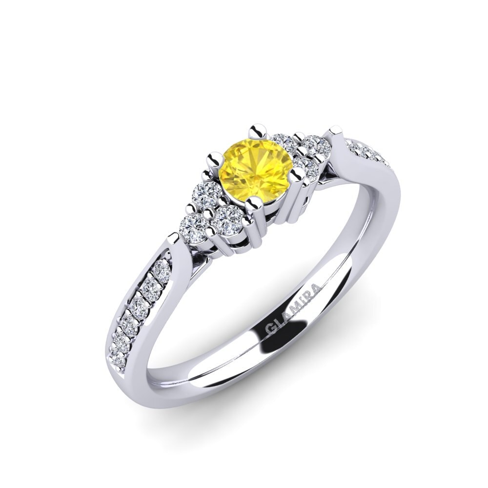 Zafiro amarillo Anillo de compromiso Cassidy