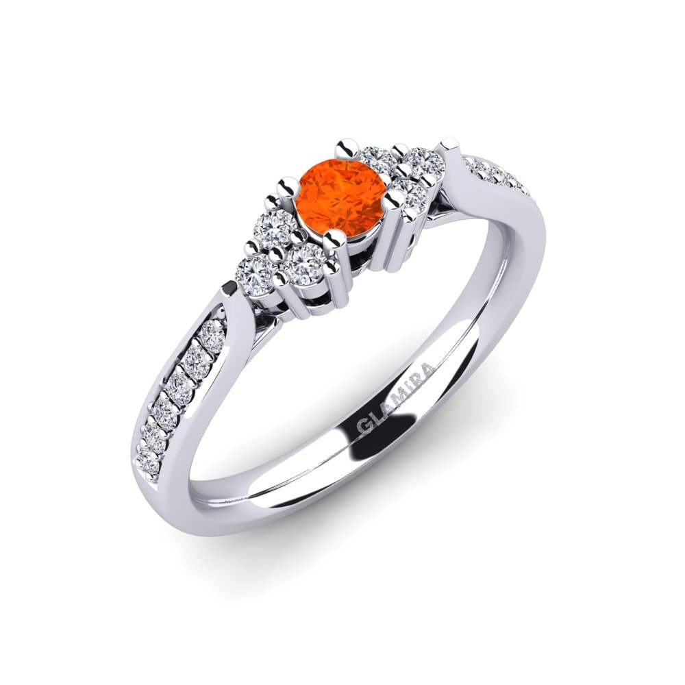 Fire Opal Engagement Ring Cassidy 0.16 crt