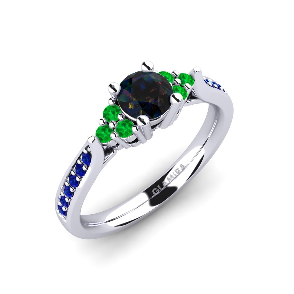 Black Opal Engagement Ring Cassidy 0.5 crt