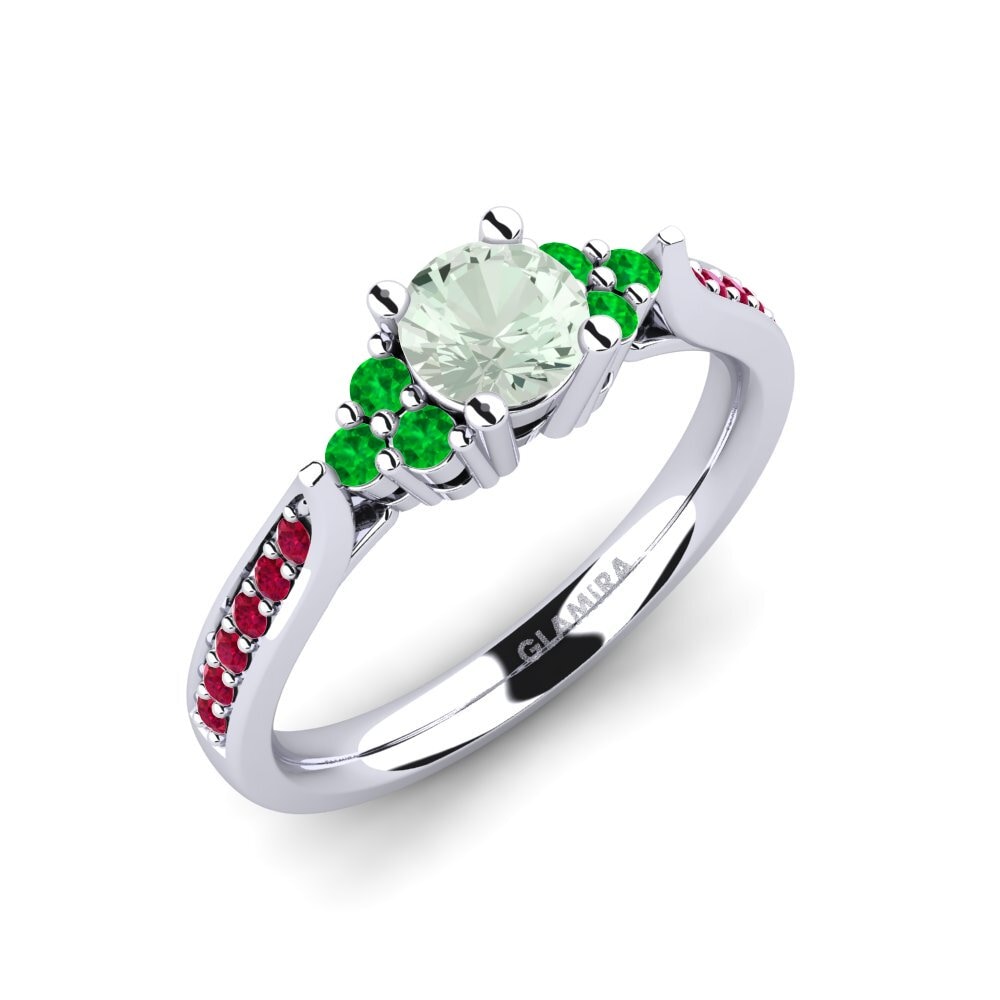 Green Amethyst Engagement Ring Cassidy 0.5 crt