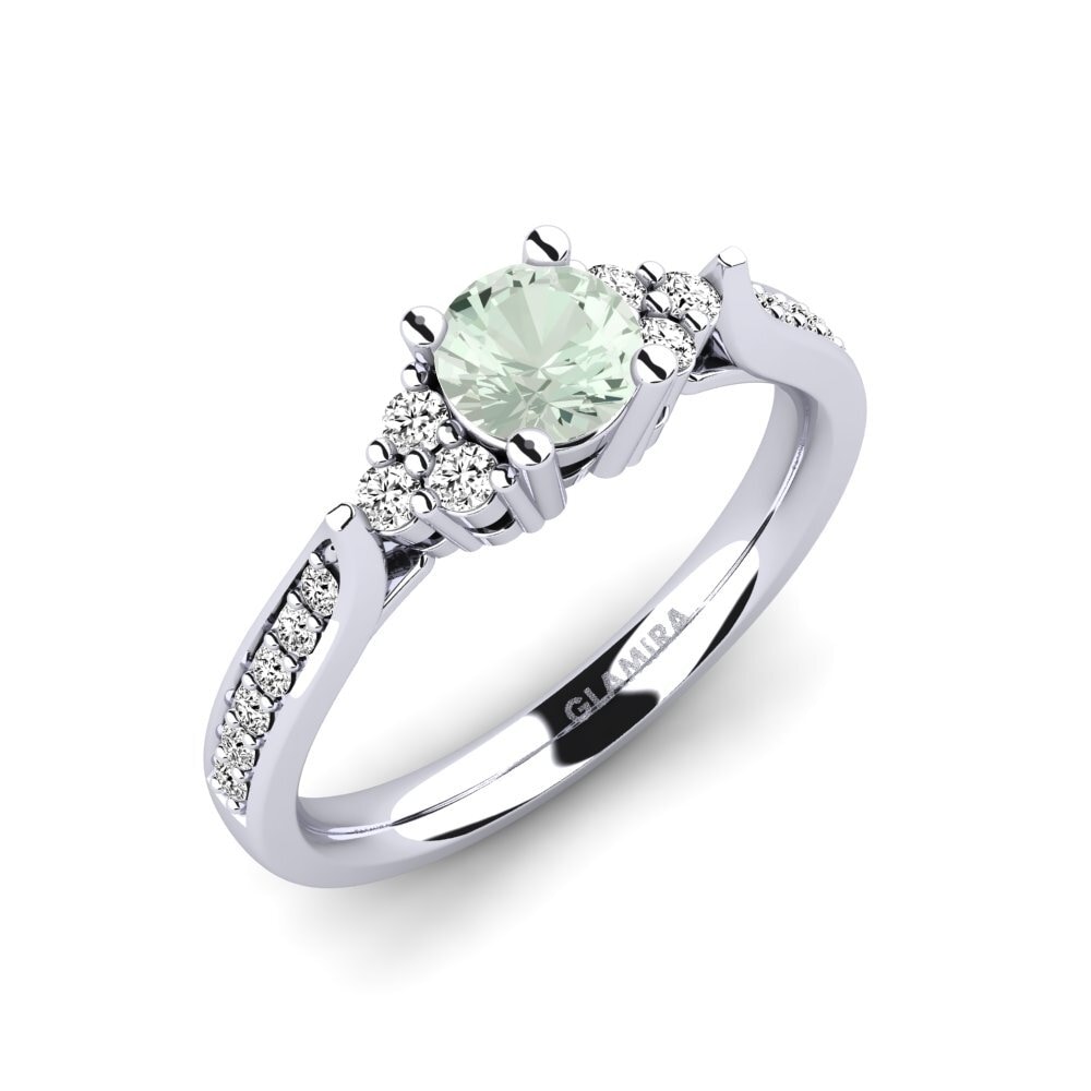 Améthyste Verte Bague de fiançailles Cassidy 0.5 crt