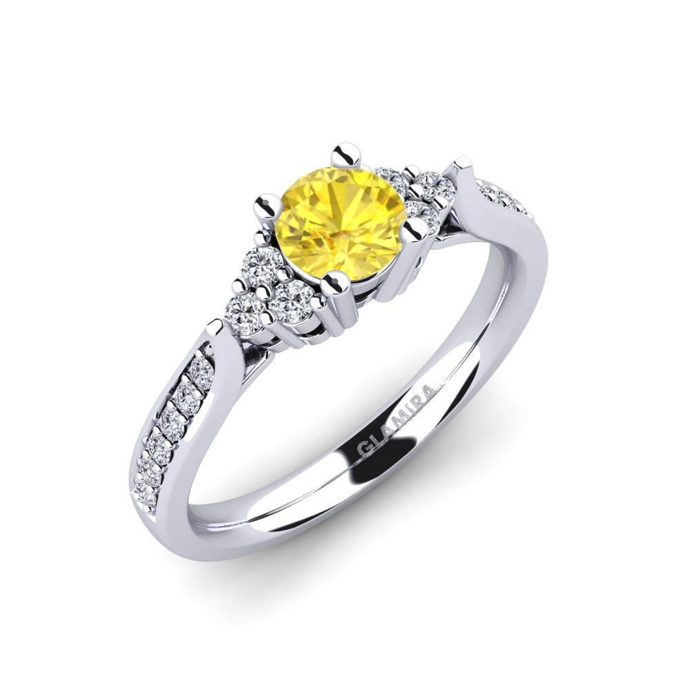 Yellow Sapphire Engagement Ring Cassidy 0.5 crt