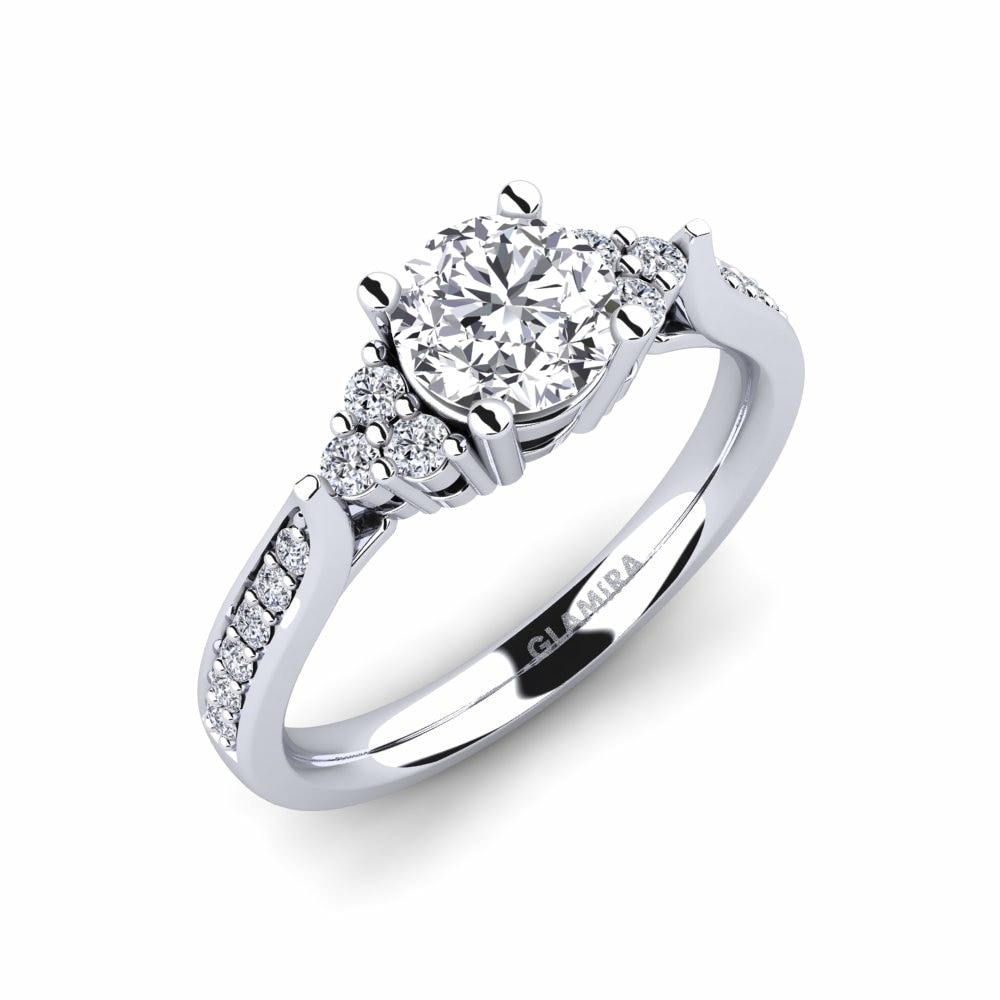 Solitaire Pave Engagement Ring Cassidy 0.8 crt