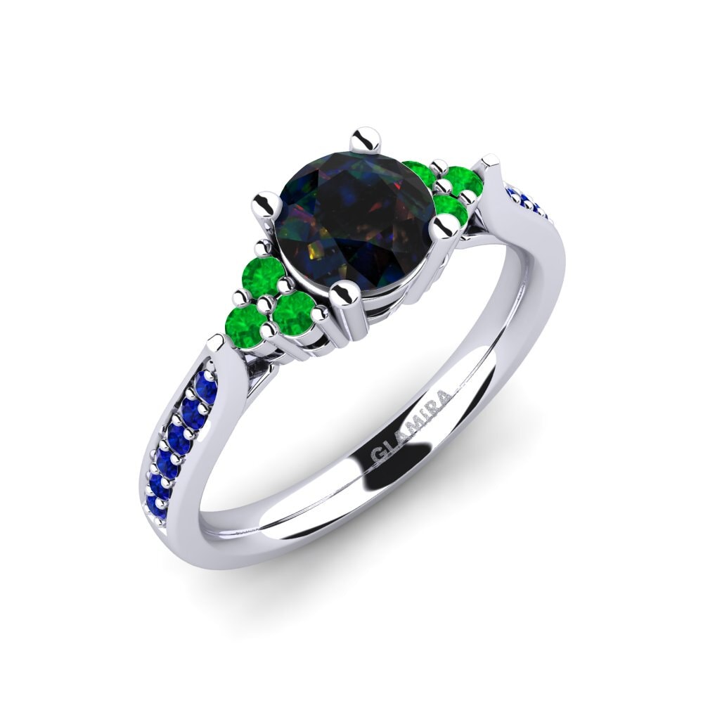 Black Opal Engagement Ring Cassidy 0.8 crt