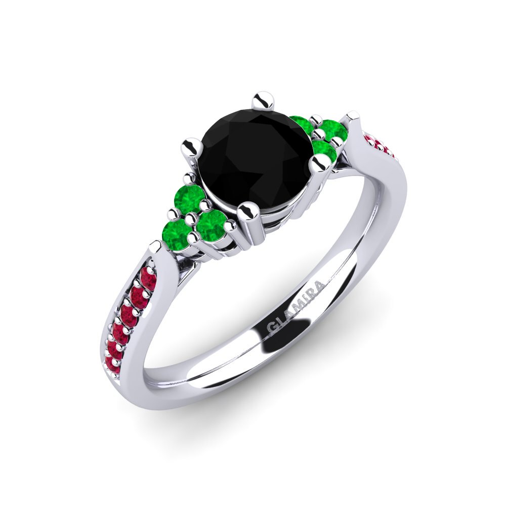 Schwarzer Diamant Verlobungsring Cassidy 0.8 crt