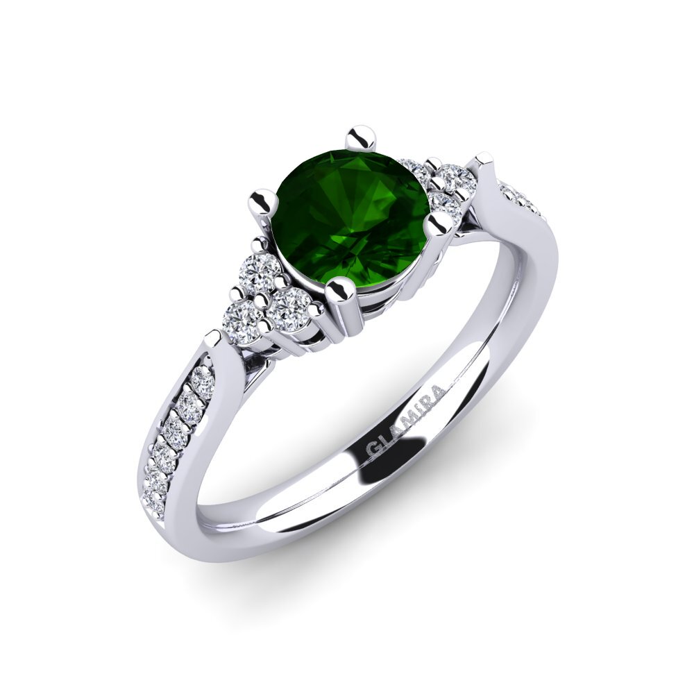 Green Tourmaline Engagement Ring Cassidy 0.8 crt