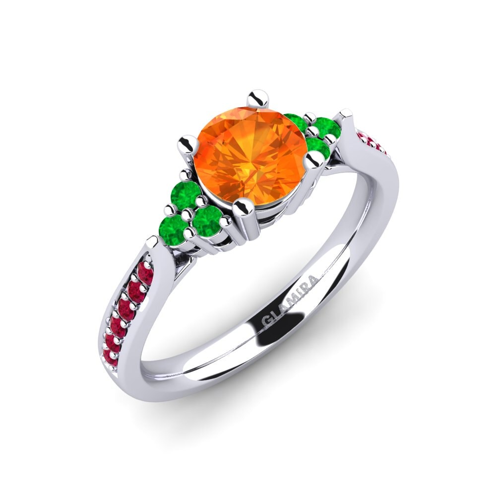 Orange Sapphire Engagement Ring Cassidy 0.8 crt