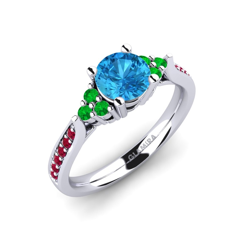 Blue Topaz Engagement Ring Cassidy 0.8 crt