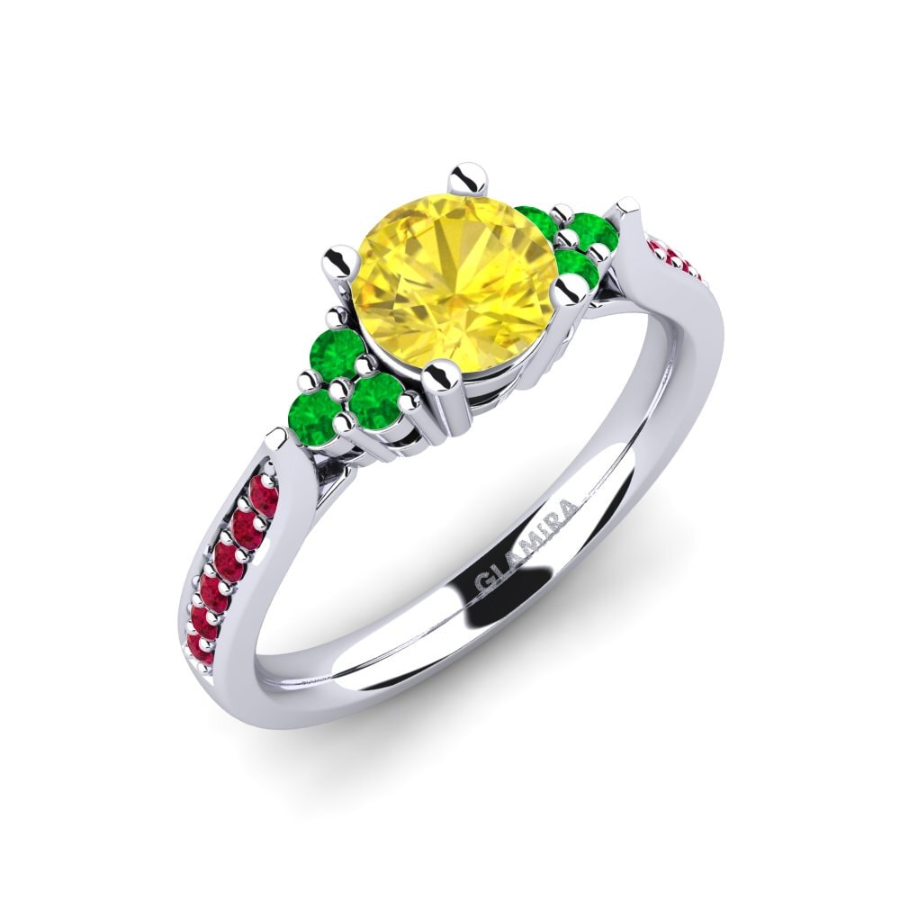 Gelber Saphir Verlobungsring Cassidy 0.8 crt