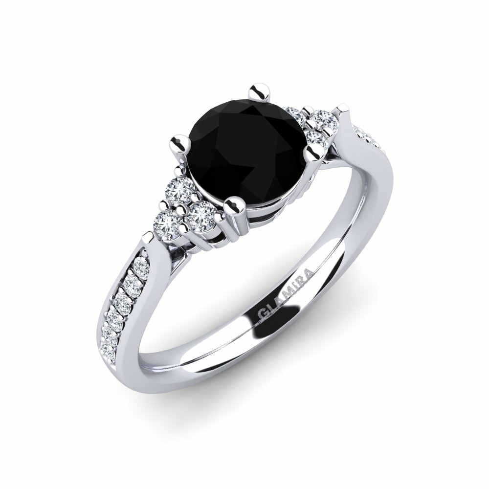 1 重量（克拉） 黑鑽石 訂婚戒指 Cassidy 1.0 crt