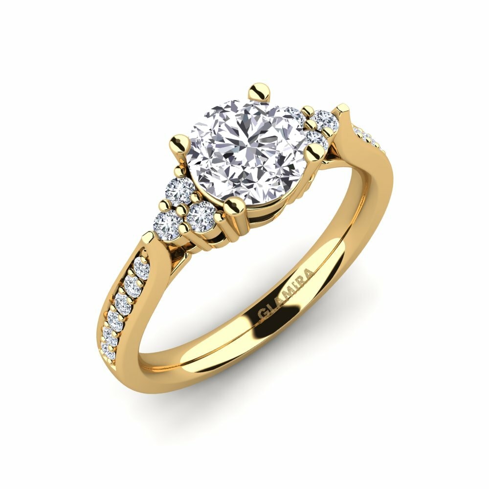 Anillo de compromiso Cassidy 1.0 crt 18k Oro Amarillo