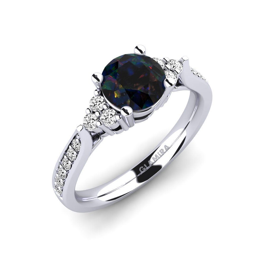 Black Opal Engagement Ring Cassidy 1.0 crt