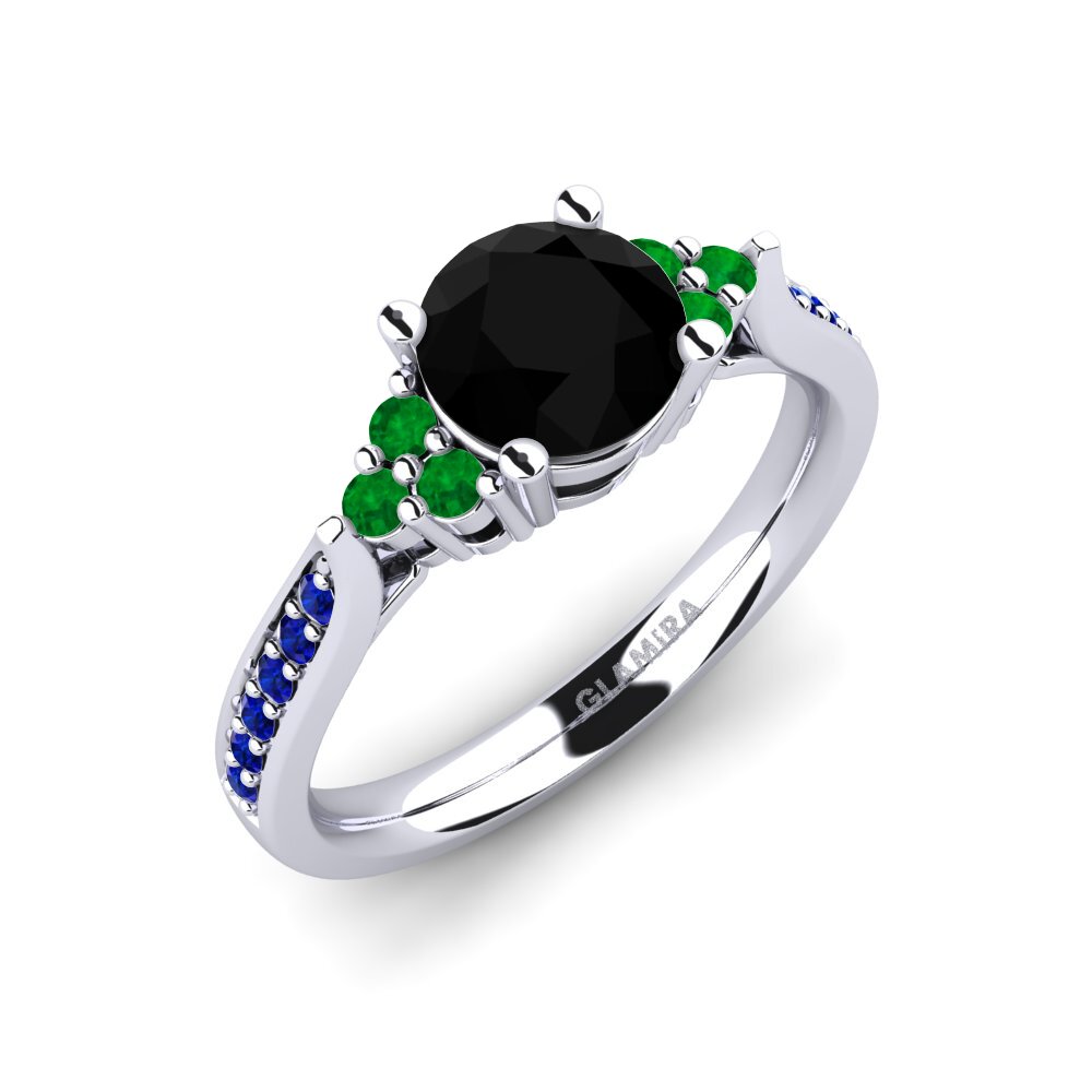 Black Sapphire Engagement Ring Cassidy 1.0 crt