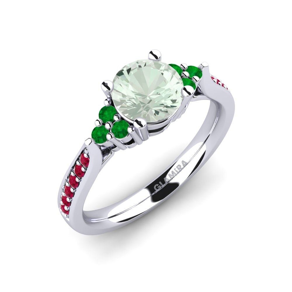 Green Amethyst Engagement Ring Cassidy 1.0 crt