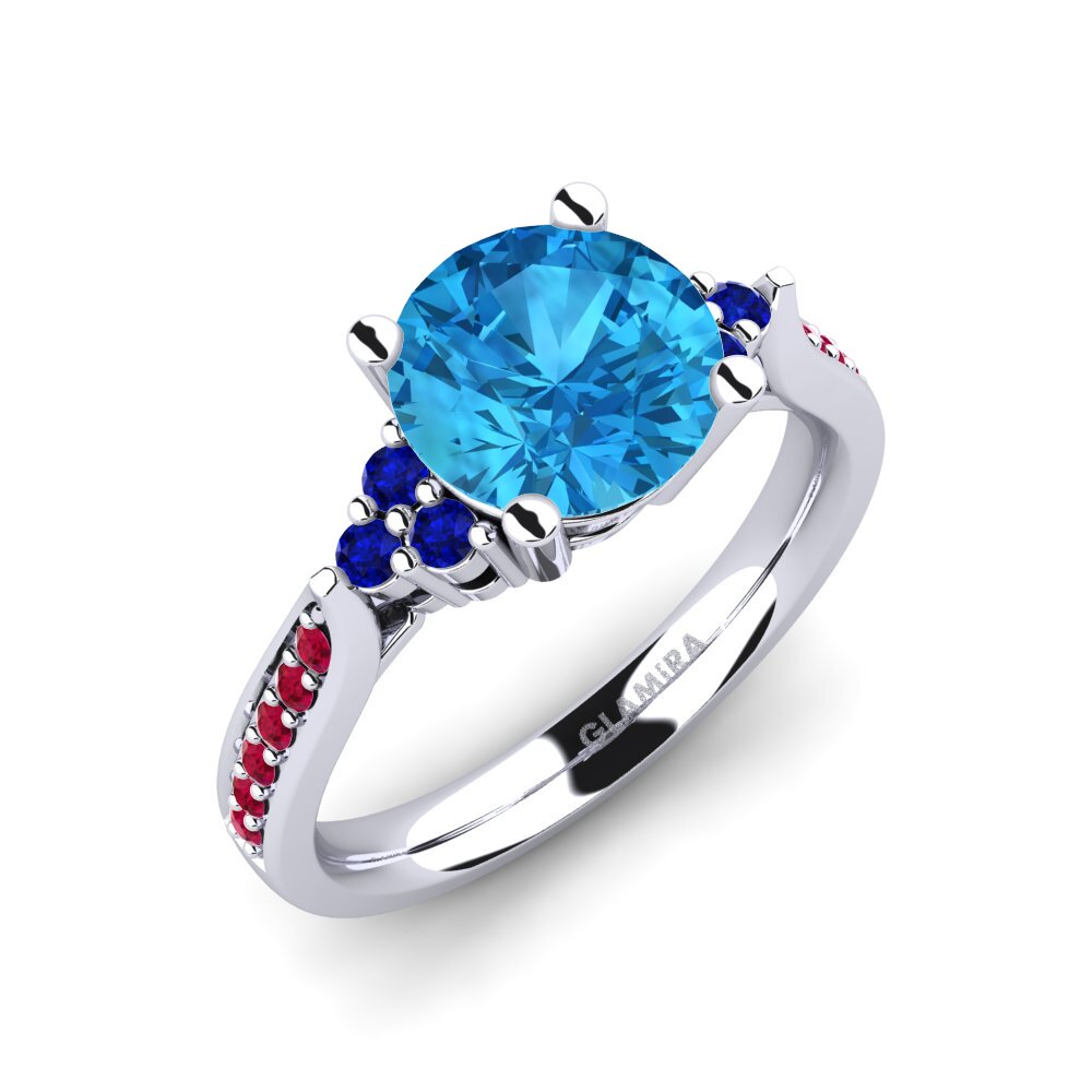 ブルートパーズ エンゲージリング Cassidy 2.0 crt