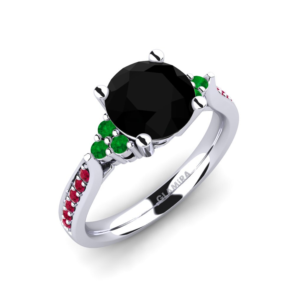 Black Diamond Engagement Ring Cassidy 2.0 crt