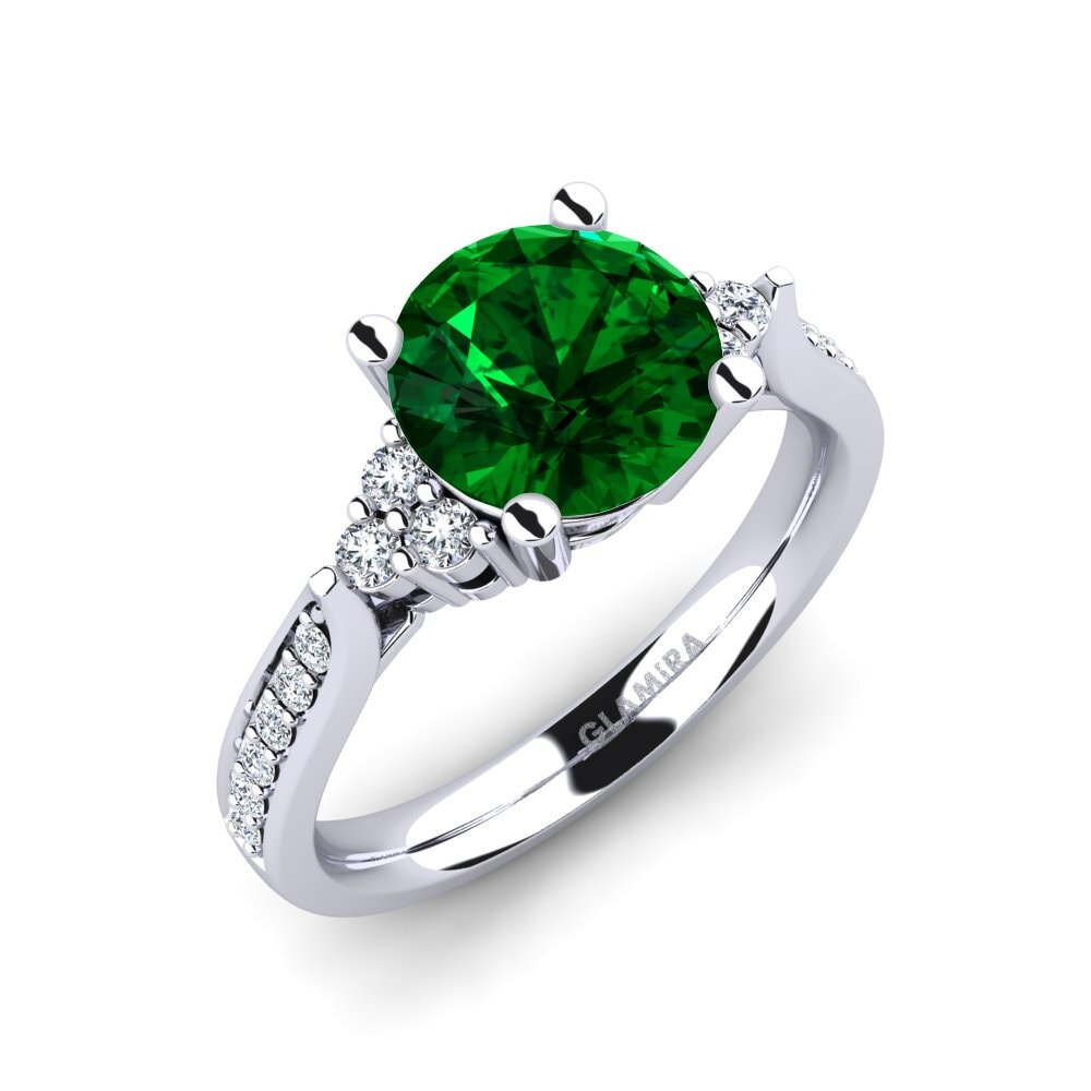 Green Zirconia Engagement Ring Cassidy 2.0 crt