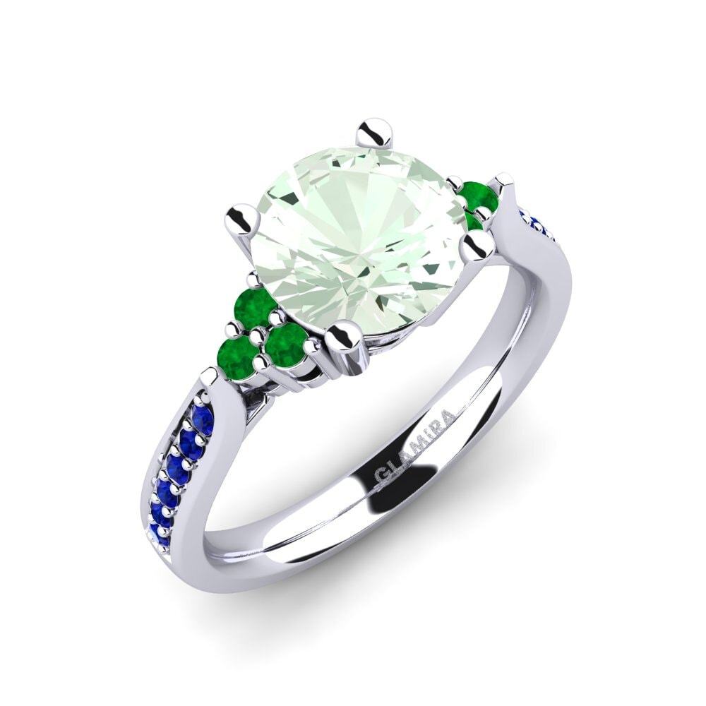 Amatista verde Anillo de compromiso Cassidy 2.0 crt