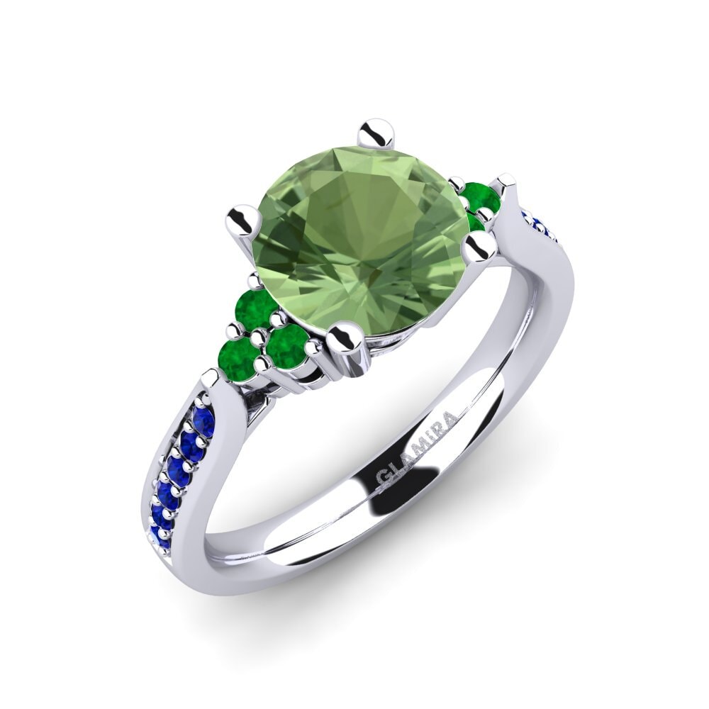 Zafiro Verde Anillo de compromiso Cassidy 2.0 crt