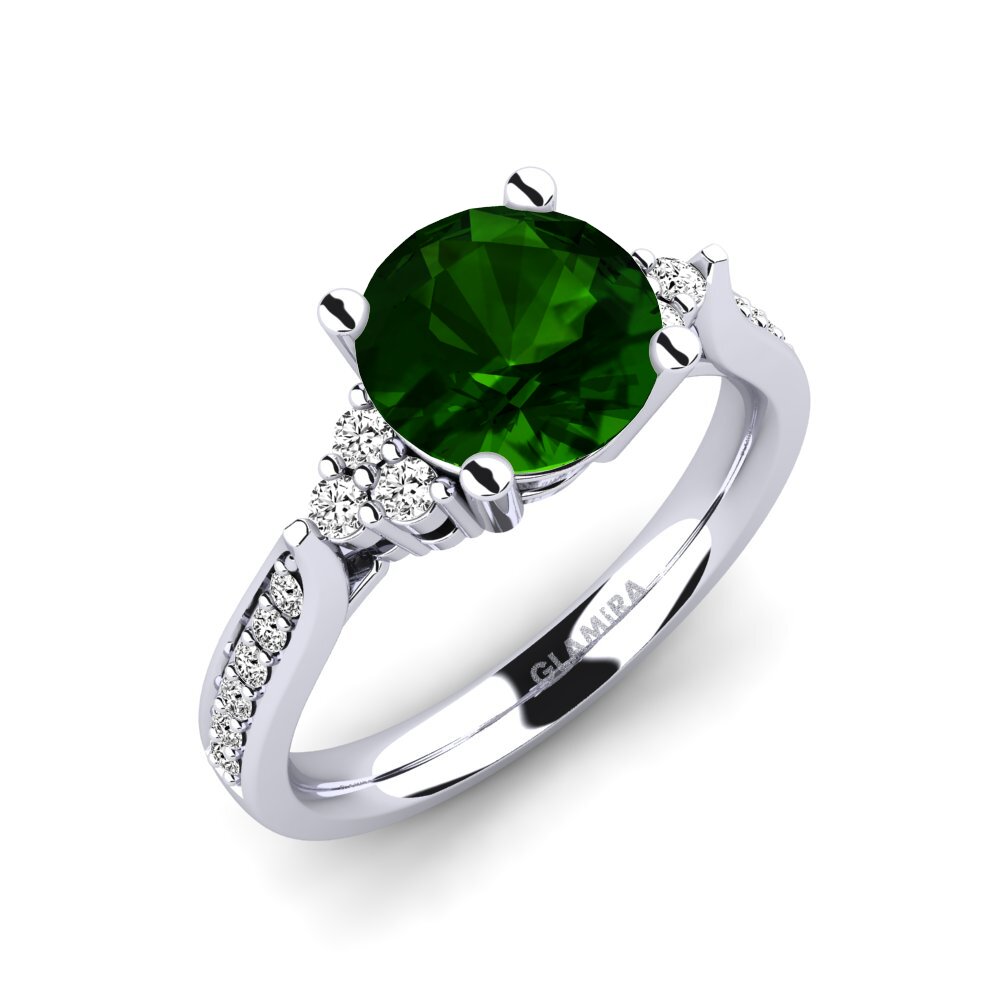 Green Tourmaline Engagement Ring Cassidy 2.0 crt