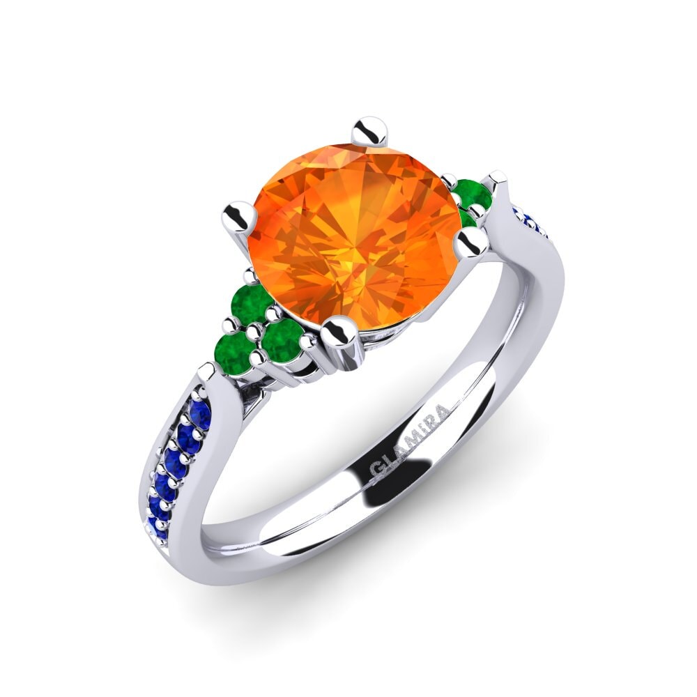 Orange Sapphire Engagement Ring Cassidy 2.0 crt