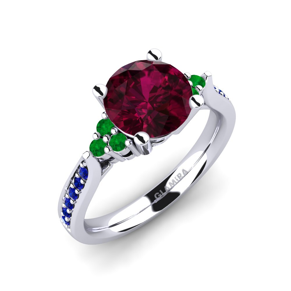 Rhodolite Garnet Engagement Ring Cassidy 2.0 crt