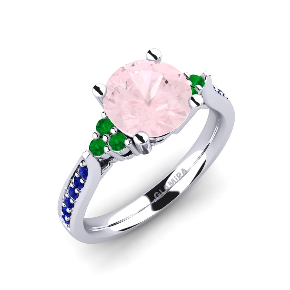 Rose Quartz Engagement Ring Cassidy 2.0 crt