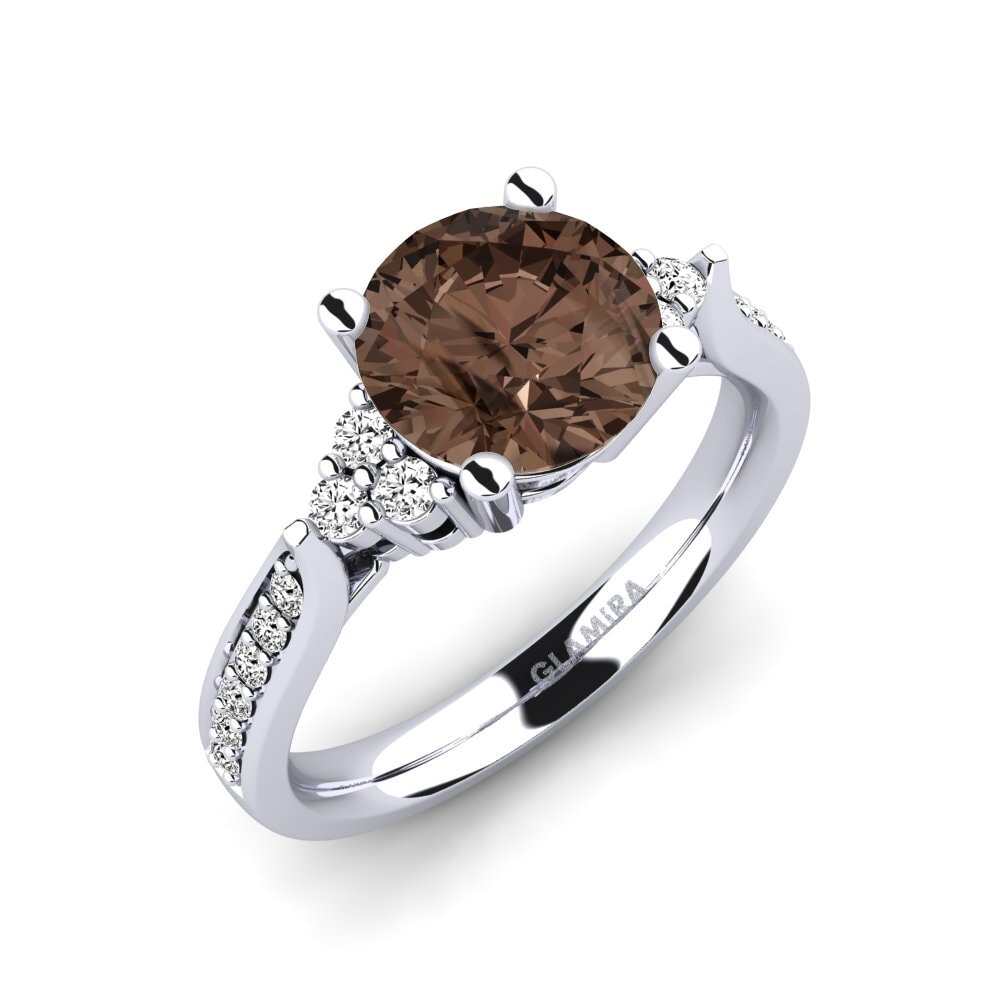 Smoky Quartz Engagement Ring Cassidy 2.0 crt
