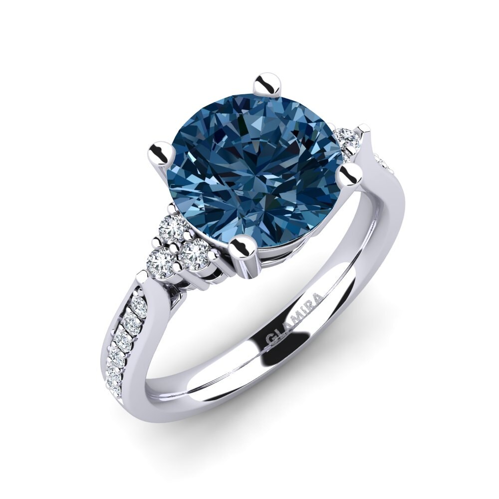 Blue Diamond Engagement Ring Cassidy 3.0 crt