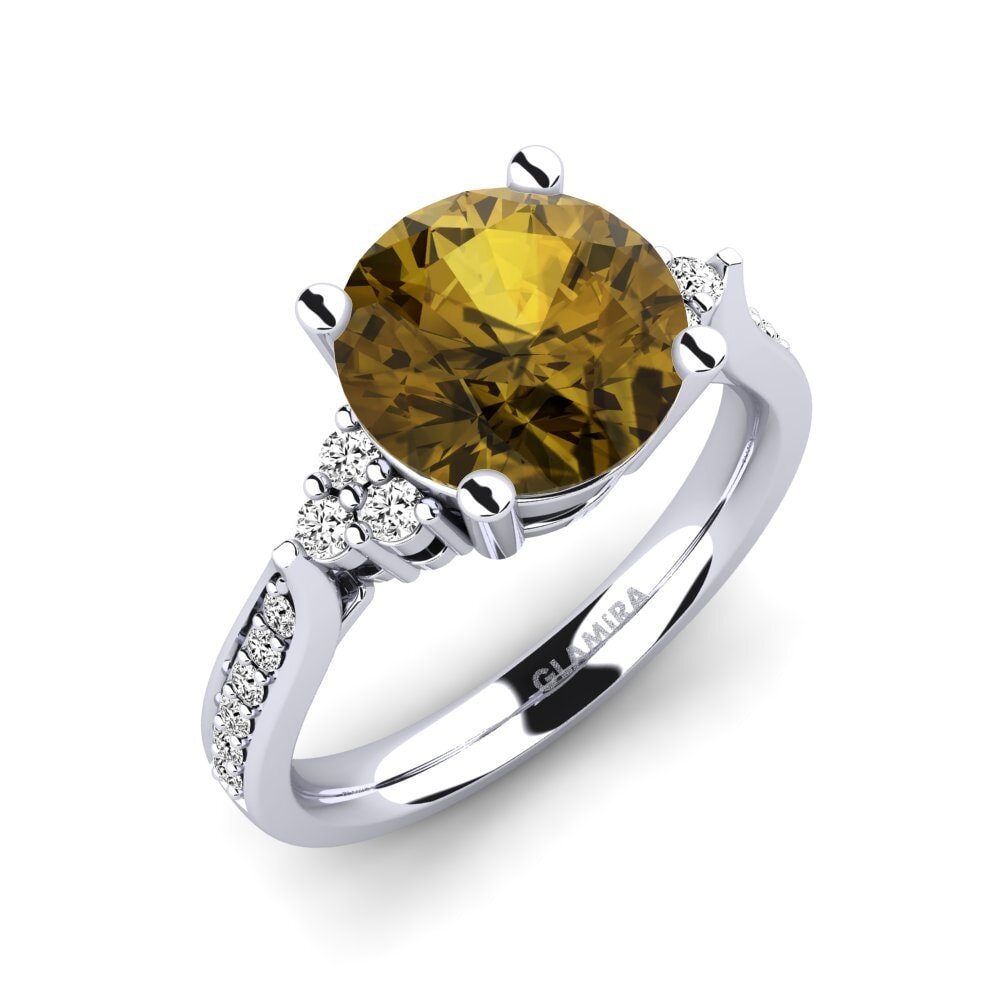Brown Zircon Engagement Ring Cassidy 3.0 crt
