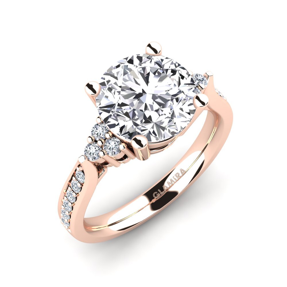 14ct Rose Gold Engagement Ring Cassidy 3.0 crt