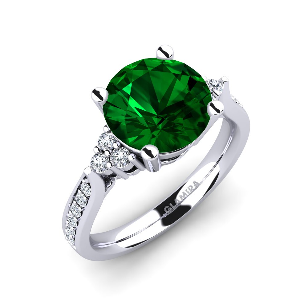 Green Zirconia Engagement Ring Cassidy 3.0 crt