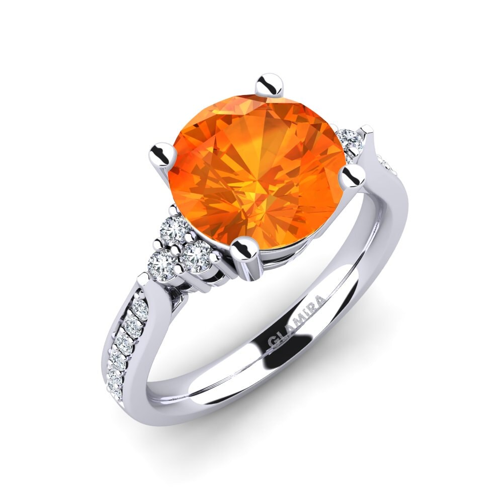 Orange Sapphire Engagement Ring Cassidy 3.0 crt
