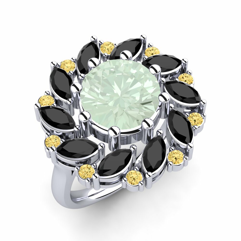 Groene Amethist Verlovingsring Cassine