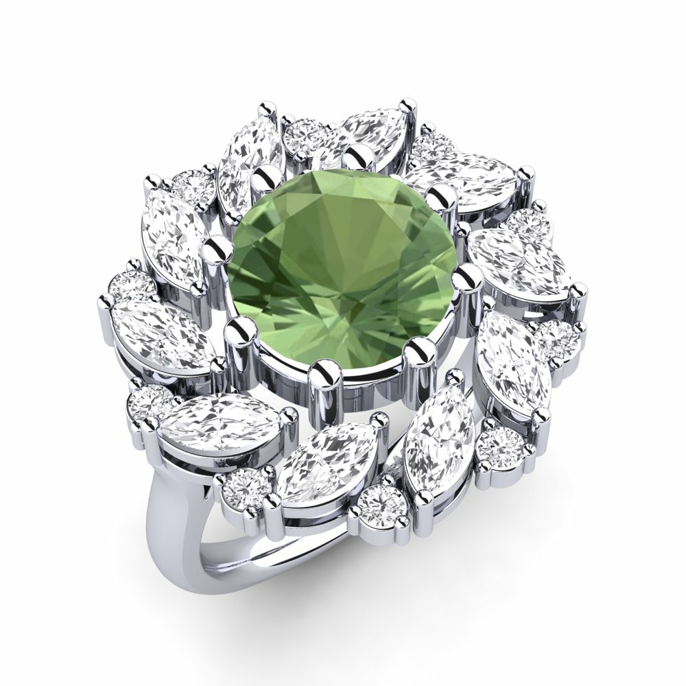 Green Sapphire Engagement Ring Cassine