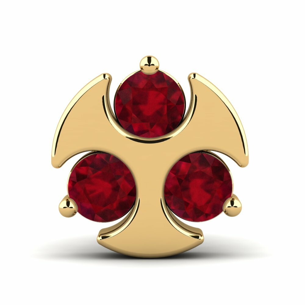 14ct Yellow Gold Men's Earring Cassus