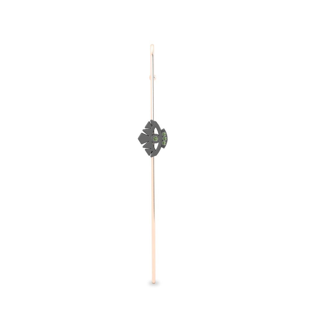 Rotgold 585 Grüner Diamant Ohrpiercings Casualidade