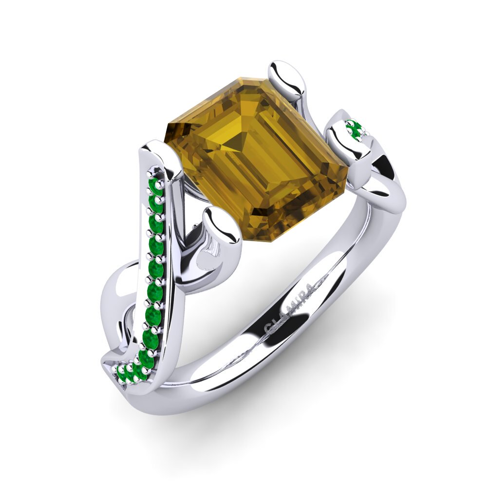 Brown Zircon Engagement Ring Catania