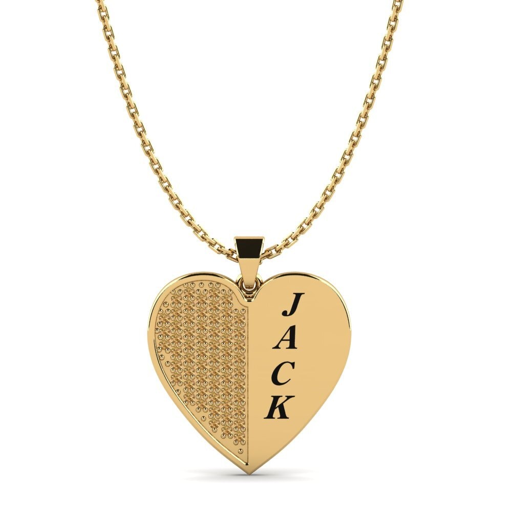14k Oro Amarillo Diamante Marrón Colgante de Mujer Cathi