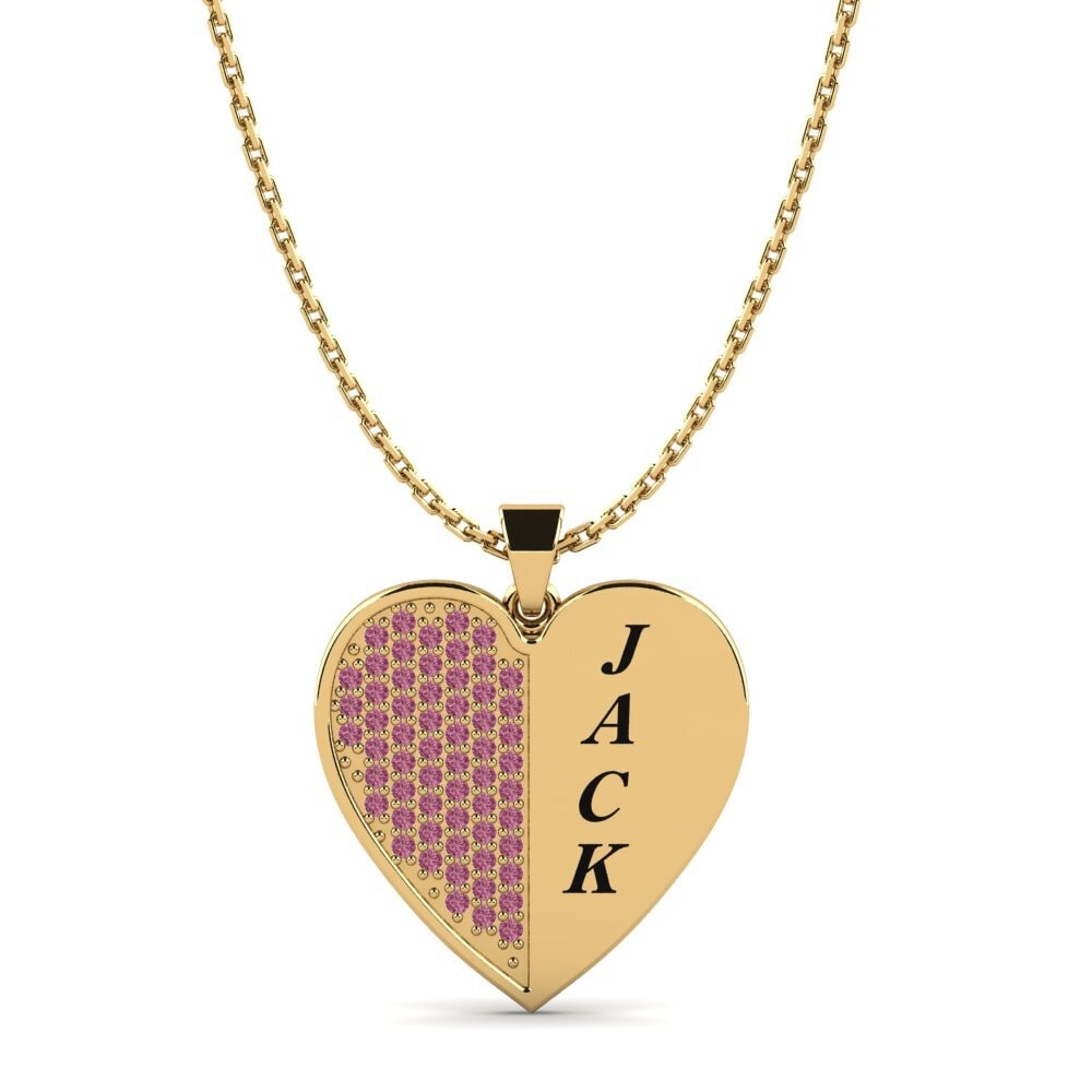 14k Oro Amarillo Granate Rhodolite Colgante de Mujer Cathi