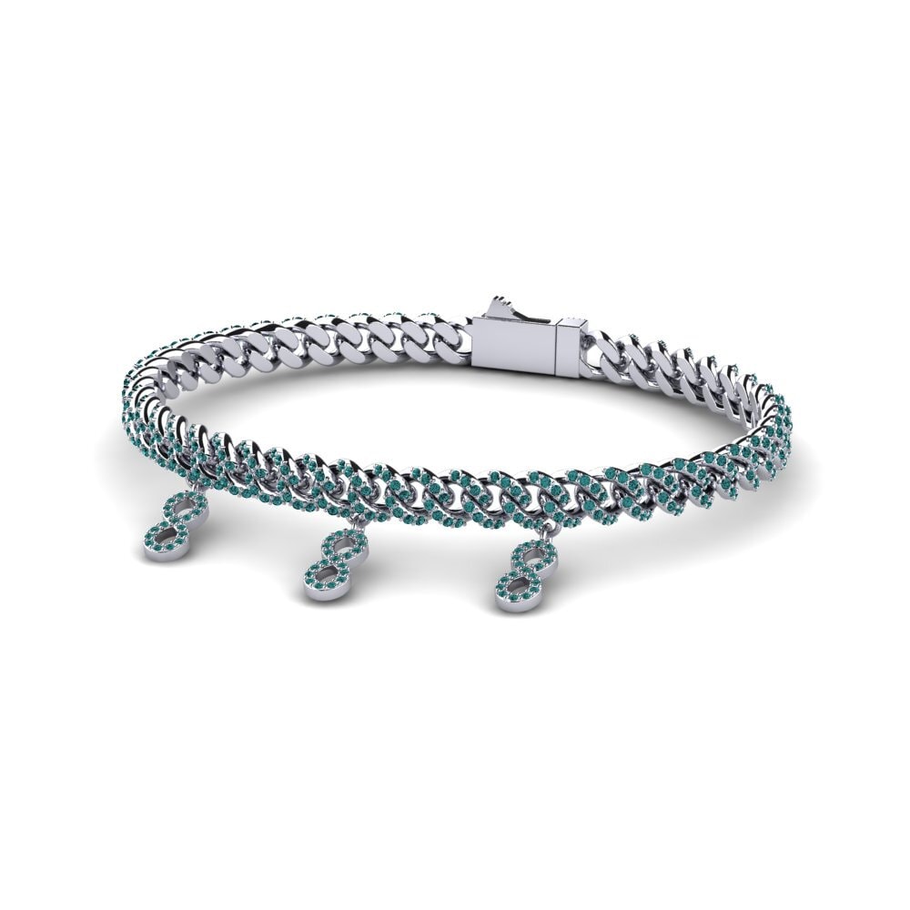 Blue Diamond Women's Bracelet Cawslew