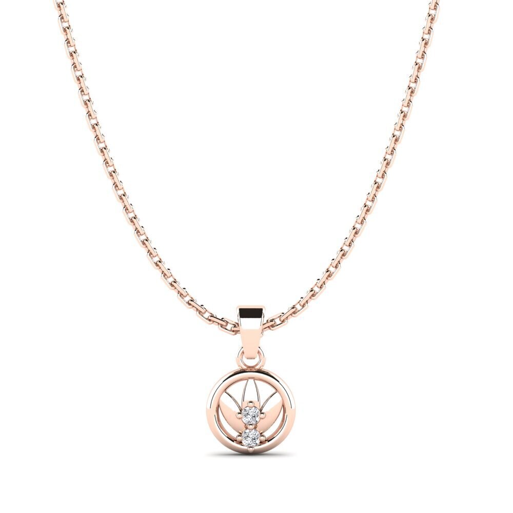 18k Oro Rosa Diamante Colgante de Mujer Ceara
