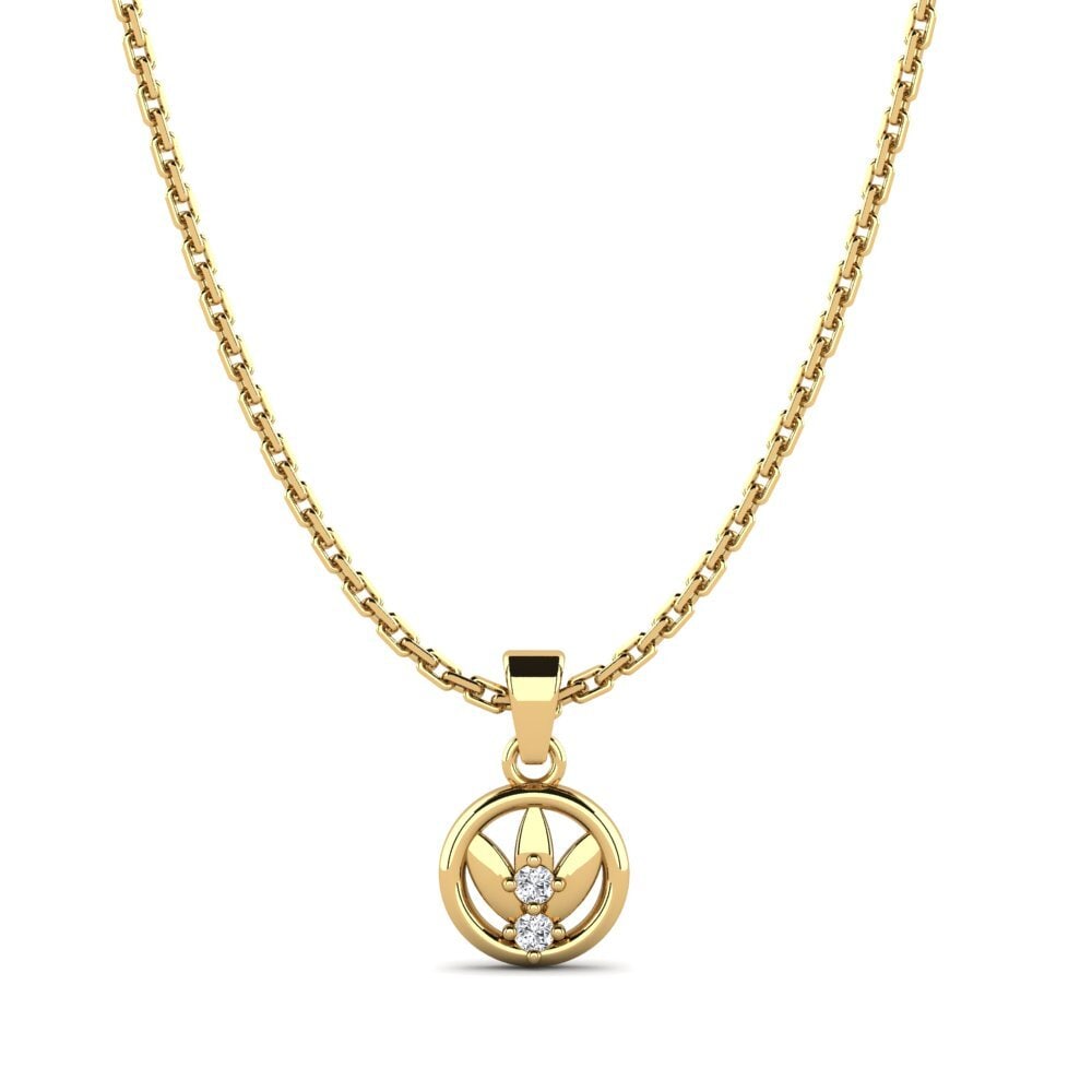 18k Oro Amarillo Diamante Colgante de Mujer Ceara